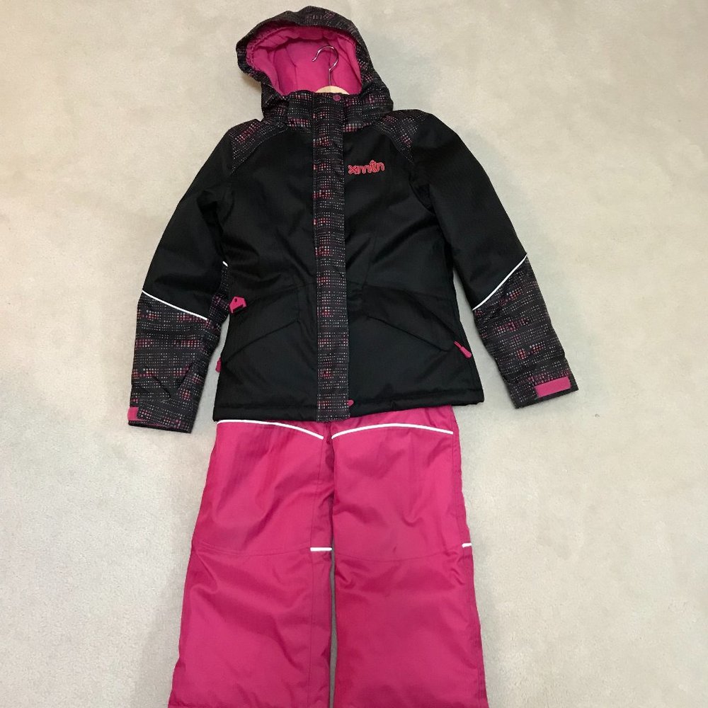 XMTN Girls 2-piece Snowsuit - Pink and Black